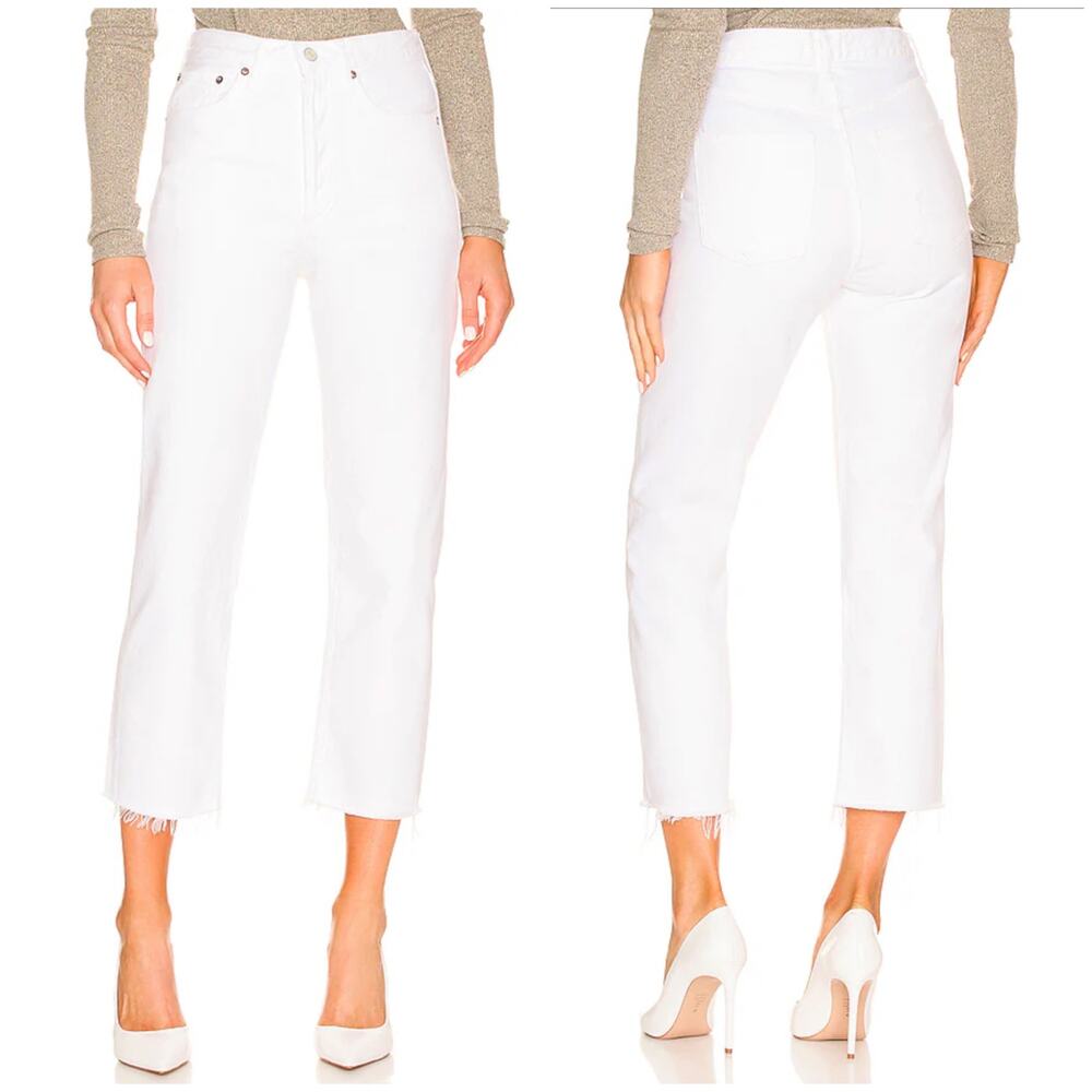 AGOLDE 90s Crop Jean Element Wash Raw Hem